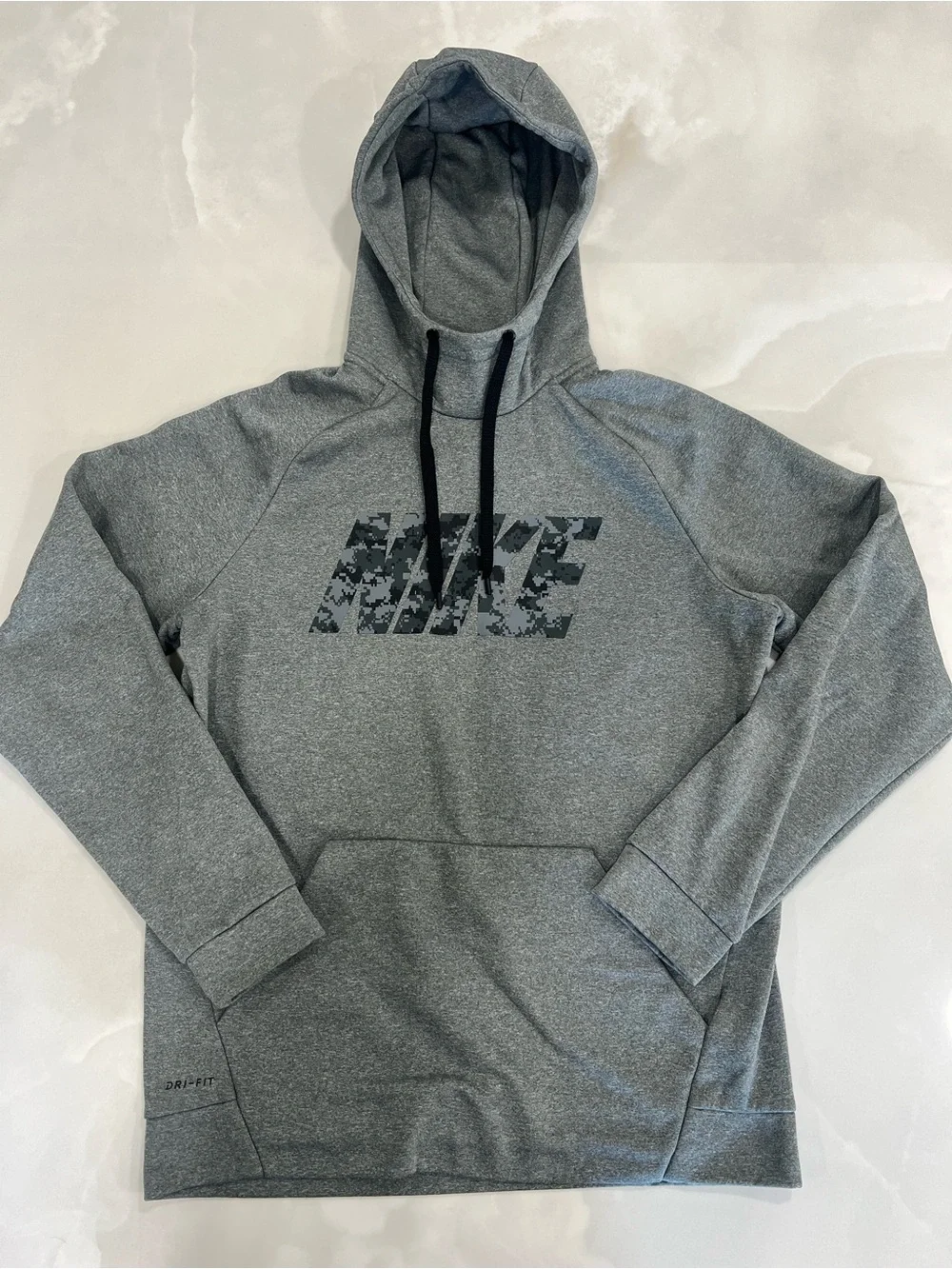 Nike Gray Pullover Hoodie with Camouflage Logo AJ4452-091 - Picture 1 of 4